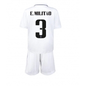 Billige Real Madrid Eder Militao #3 Hjemmebanetrøje Børn 2022-23 Kort ærmer (+ bukser)