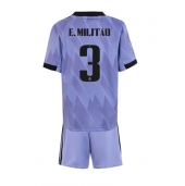 Billige Real Madrid Eder Militao #3 Udebanetrøje Børn 2022-23 Kort ærmer (+ bukser)