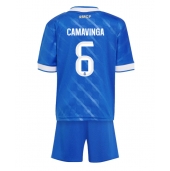 Billige Real Madrid Eduardo Camavinga #6 Tredje trøje Børn 2025-26 Kort ærmer (+ bukser)