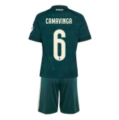 Billige Real Madrid Eduardo Camavinga #6 Udebanetrøje Børn 2026-27 Kort ærmer (+ bukser)