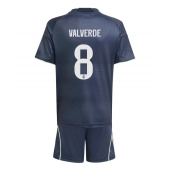 Billige Real Madrid Federico Valverde #8 Udebanetrøje Børn 2025-26 Kort ærmer (+ bukser)