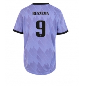 Billige Real Madrid Karim Benzema #9 Udebanetrøje Dame 2022-23 Kort ærmer