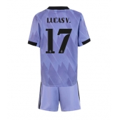 Billige Real Madrid Lucas Vazquez #17 Udebanetrøje Børn 2022-23 Kort ærmer (+ bukser)