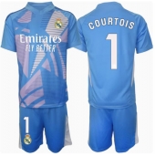 Billige Real Madrid Thibaut Courtois #1 Målmand Hjemmebanetrøje Børn 2024-25 Kort ærmer (+ bukser)