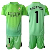 Billige Real Madrid Thibaut Courtois #1 Målmand Udebanetrøje Børn 2025-26 Kort ærmer (+ bukser)