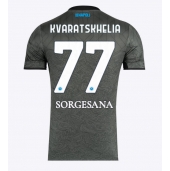 Billige SSC Napoli Khvicha Kvaratskhelia #77 Tredje trøje 2024-25 Kort ærmer