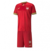Billige Serbien Hjemmebanetrøje Børn VM 2022 Kort ærmer (+ bukser)