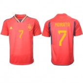 Billige Spanien Alvaro Morata #7 Hjemmebanetrøje VM 2022 Kort ærmer