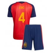 Billige Spanien Eric Garcia #4 Hjemmebanetrøje Børn VM 2026 Kort ærmer (+ bukser)