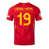 Billige Spanien Lamine Yamal #19 Hjemmebanetrøje EM 2024 Kort ærmer