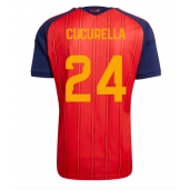 Billige Spanien Marc Cucurella #24 Hjemmebanetrøje VM 2026 Kort ærmer