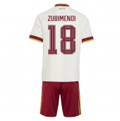 Billige Spanien Martin Zubimendi #18 Udebanetrøje Børn VM 2026 Kort ærmer (+ bukser)