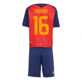 Billige Spanien Rodri Hernandez #16 Hjemmebanetrøje Børn VM 2026 Kort ærmer (+ bukser)