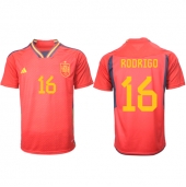 Billige Spanien Rodri Hernandez #16 Hjemmebanetrøje VM 2022 Kort ærmer