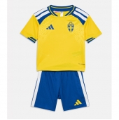 Billige Sverige Hjemmebanetrøje Børn VM 2026 Kort ærmer (+ bukser)