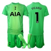 Billige Tottenham Hotspur Guglielmo Vicario #1 Målmand Hjemmebanetrøje Børn 2025-26 Kort ærmer (+ bukser)