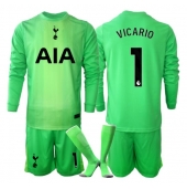 Billige Tottenham Hotspur Guglielmo Vicario #1 Målmand Hjemmebanetrøje Børn 2025-26 Lange ærmer (+ bukser)