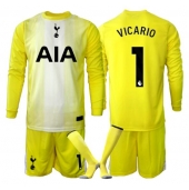 Billige Tottenham Hotspur Guglielmo Vicario #1 Målmand Tredje trøje Børn 2025-26 Lange ærmer (+ bukser)