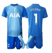 Billige Tottenham Hotspur Guglielmo Vicario #1 Målmand Udebanetrøje Børn 2025-26 Kort ærmer (+ bukser)