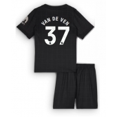 Billige Tottenham Hotspur Micky van de Ven #37 Udebanetrøje Børn 2025-26 Kort ærmer (+ bukser)