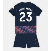 Billige Tottenham Hotspur Pedro Porro #23 Udebanetrøje Børn 2026-27 Kort ærmer (+ bukser)