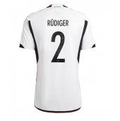 Billige Tyskland Antonio Rudiger #2 Hjemmebanetrøje VM 2022 Kort ærmer