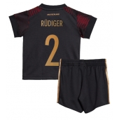 Billige Tyskland Antonio Rudiger #2 Udebanetrøje Børn VM 2022 Kort ærmer (+ bukser)