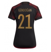 Billige Tyskland Ilkay Gundogan #21 Udebanetrøje Dame VM 2022 Kort ærmer