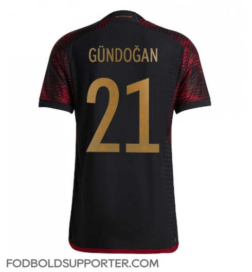 Billige Tyskland Ilkay Gundogan #21 Udebanetrøje VM 2022 Kort ærmer