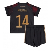 Billige Tyskland Jamal Musiala #14 Udebanetrøje Børn VM 2022 Kort ærmer (+ bukser)