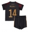 Billige Tyskland Jamal Musiala #14 Udebanetrøje Børn VM 2022 Kort ærmer (+ bukser)