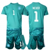 Billige Tyskland Manuel Neuer #1 Målmand Hjemmebanetrøje Børn VM 2026 Kort ærmer (+ bukser)
