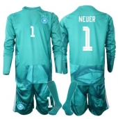 Billige Tyskland Manuel Neuer #1 Målmand Hjemmebanetrøje Børn VM 2026 Lange ærmer (+ bukser)