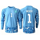 Billige Tyskland Manuel Neuer #1 Målmand Udebanetrøje VM 2026 Lange ærmer
