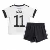 Billige Tyskland Mario Gotze #11 Hjemmebanetrøje Børn VM 2022 Kort ærmer (+ bukser)