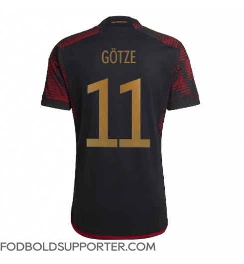 Billige Tyskland Mario Gotze #11 Udebanetrøje VM 2022 Kort ærmer