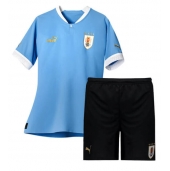 Billige Uruguay Hjemmebanetrøje Børn VM 2022 Kort ærmer (+ bukser)
