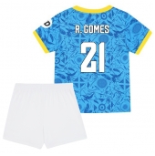 Billige Wolves Rodrigo Gomes #21 Tredje trøje Børn 2025-26 Kort ærmer (+ bukser)